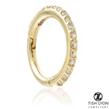 TL - 14ct Gold Pavé Diamond Eternity Hinge Ring