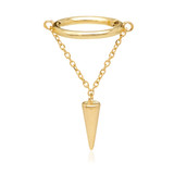TL - Gold Hinged Ring with Hanging Pendulum Attachment