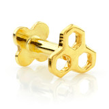 TL - Gold Open Honeycomb Internal Labret