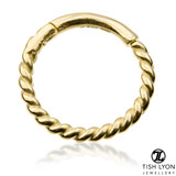 TL - Gold Rope Hinge Ring