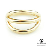 TL - Gold Triple Band Hinge Conch Ring