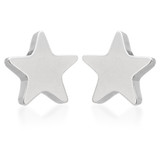 Zircon Gold Titanium Star Stud Earrings (Pair)