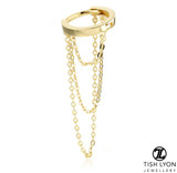 TL - 9K Gold Hinge Ring with Chains