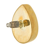 TL - 14ct Gold Internal Black Agate Cabochon Pear Attachment