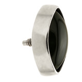 TL - 14ct Gold Internal Black Agate Cabochon Marquise Attachment