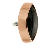 TL - 14ct Gold Internal Black Agate Cabochon Marquise Attachment