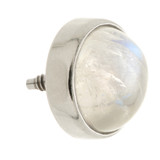 TL - 14ct Gold Internal Moonstone Cabochon Round Attachment TL - 14ct Gold Internal Moonstone Cabochon Round Attachment