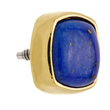 TL - 14ct Gold Internal Lapis Cabochon Cushion Attachment