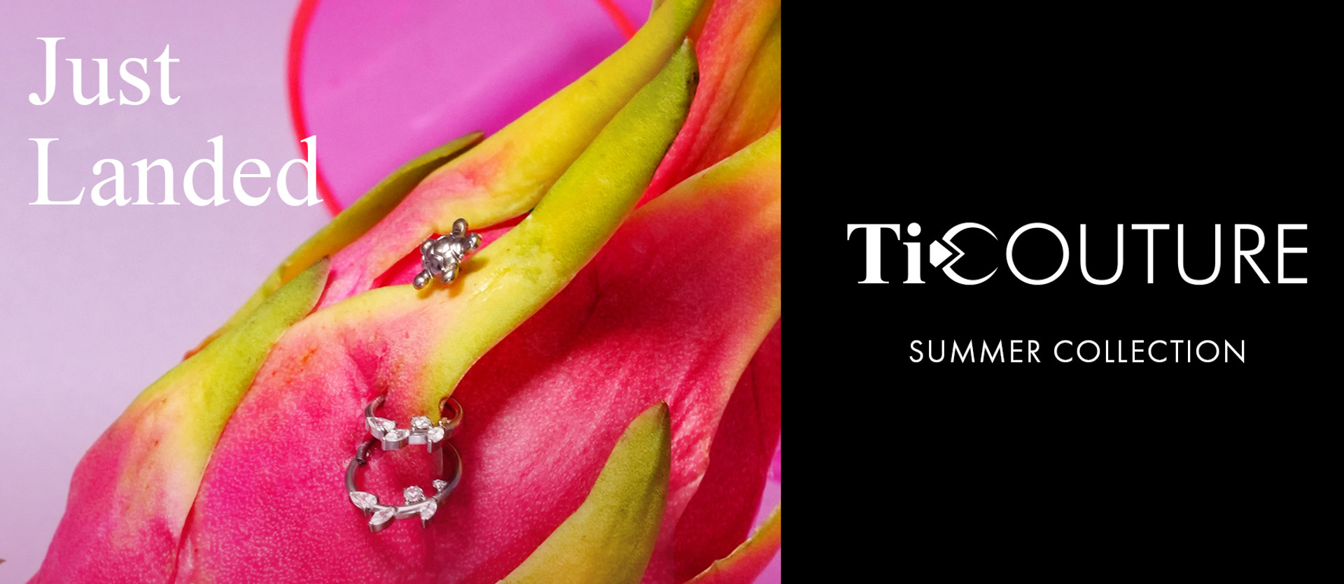 Ti Couture new summer jewellery collection featuring titanium rings, earrings, and necklaces