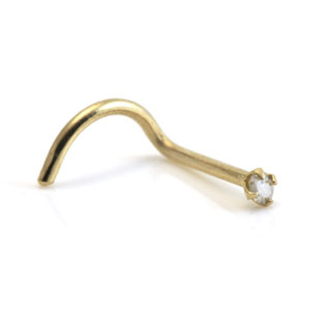 14ct Yellow Gold Diamond Nose Stud