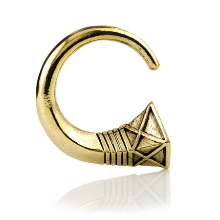 1x Brass Square End Prong