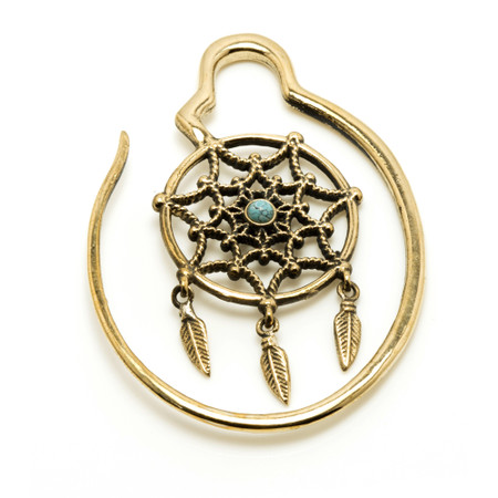 1x Dreamcatcher Brass Weight with Turquoise