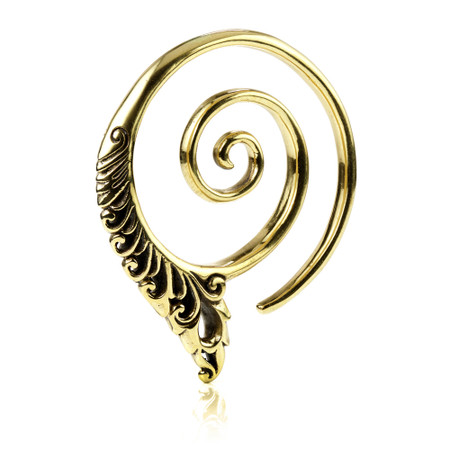 1x Ornate Brass Spiral Weight