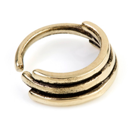 1x Rose Bronze Banded Open Ring