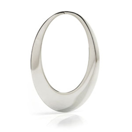 1x Steel Small Oval Shape Hoop Tunnel Jewellery