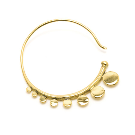1x Tribal Brass Heart Spiral