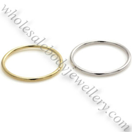 9ct Gold Seamless Ring - 0.6mm
