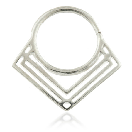 Art Deco Lines Silver Open Ring