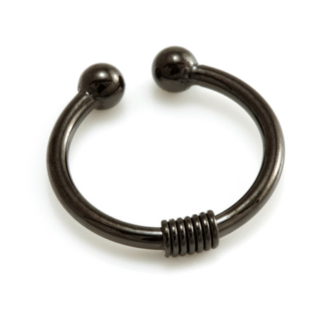 Black Coil Fake Steel Septum Ring
