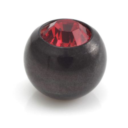 Black Steel Gem Ball -1.2mm-2.5mm-Fuchsia