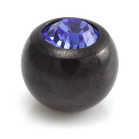 Black Steel Gem Ball -1.2mm-3mm-Amethyst