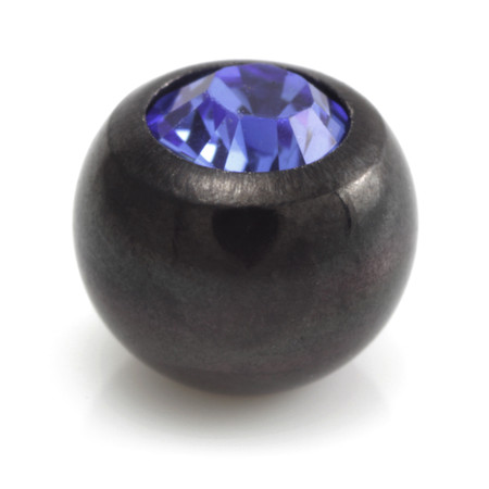 Black Steel Gem Ball -1.2mm-3mm-Fuchsia