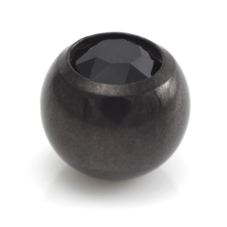Black Steel Gem Ball -1.2mm-3mm-Lt Rose