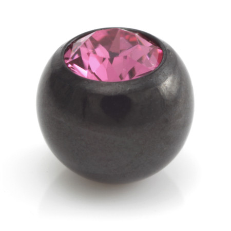 Black Steel Gem Ball -1.2mm-3mm-Sapphire