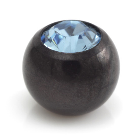 Black Steel Gem Ball -1.2mm-4mm-AB Crystal