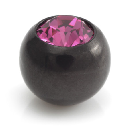 Black Steel Gem Ball -1.2mm-4mm-Crystal