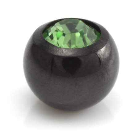 Black Steel Gem Ball -1.2mm-4mm-Lt Rose