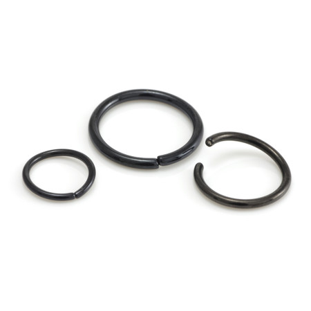 Black Steel Seamless Rings