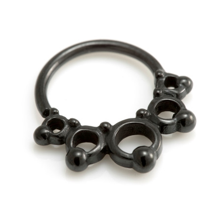 Black Steel Seamless Septum / Ear Ring 4