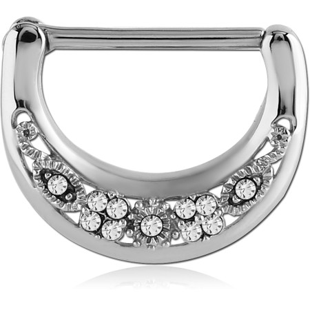 Cast Steel Filigree Gems Nipple Clicker