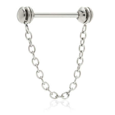 External Threaded Steel Rotating Nipple Chain Barbell