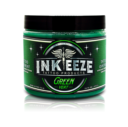 INK-EEZE Green Glide Tattoo Ointment - 16oz