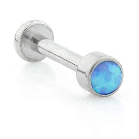 Internal Ti Micro Labret with Opal Bezel Set Disk (1.2mm)