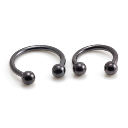 PVD Black Ti Micro Circular Barbell-1