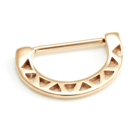 Rose Gold Cast Steel Zig Zag Nipple Clicker