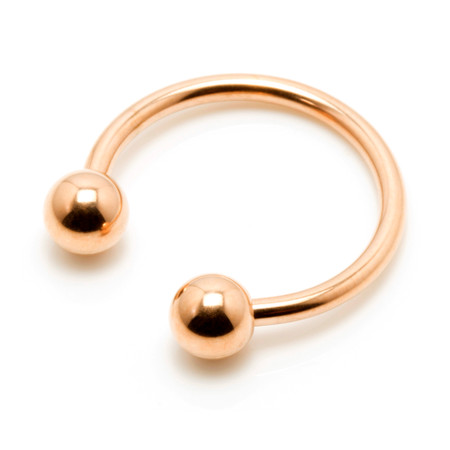 Rose Gold Ti Circular Barbell External