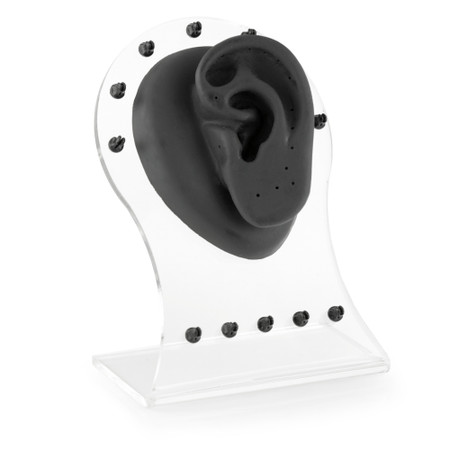 Silicone Ear with Piercing Holes & Jewellery Clips