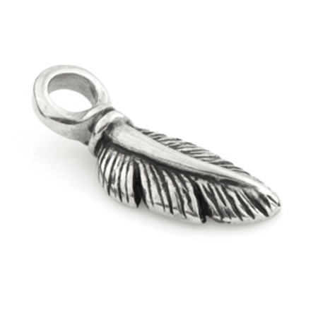Steel Feather Charm