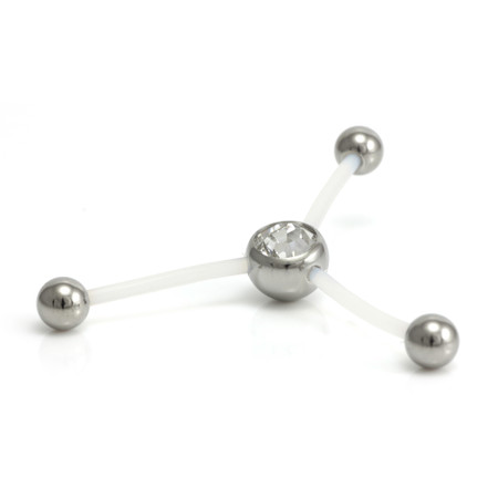 Steel Gem Ball PTFE for Triple Piercing