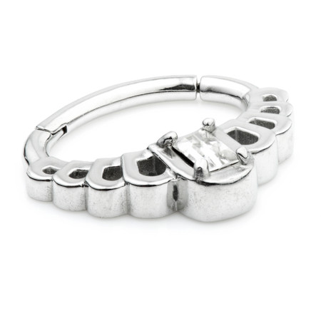 Steel Hinge Cluster Daith Ring