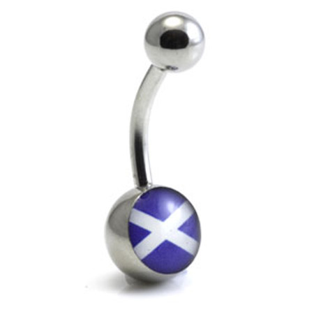 Steel Logo Navel - Scots Flag