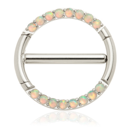 Steel Opal Double Nipple Clicker