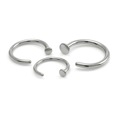 Steel Open Nose Ring -1.2-12