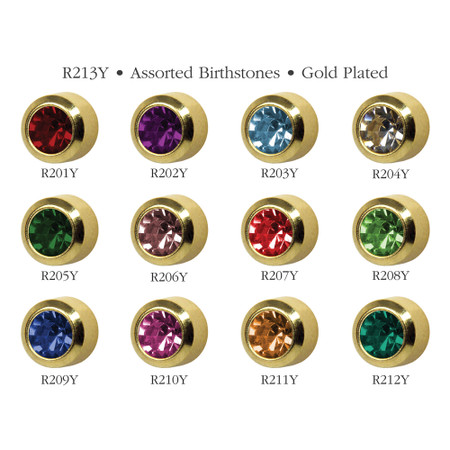 Studex Assorted Gold Bezel Studs - Pack of 12