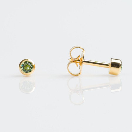 Studex Regular Gold Plated Bezel August Studs - Pack of 12