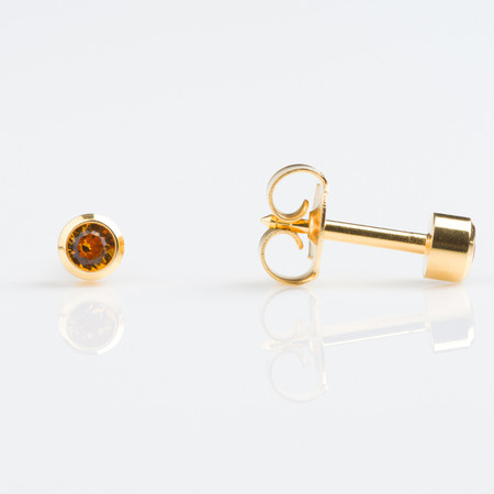 Studex Regular Gold Plated Bezel November Studs - Pack of 12